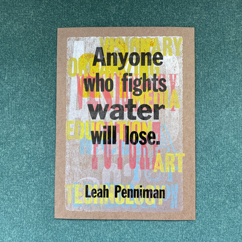 Letterpress Prints by Amos Kennedy, featuring quotes from AMC2020