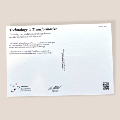 Technology is Transformative art card